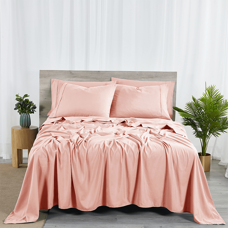 Bamboo Blend 6-Piece Sheet Set ¨C 2000 Thread Count SnugGrip Fitted Sheet 16¡± Deep Pocket Soft Wrinkle Resistant Twin Full Queen King Cal King