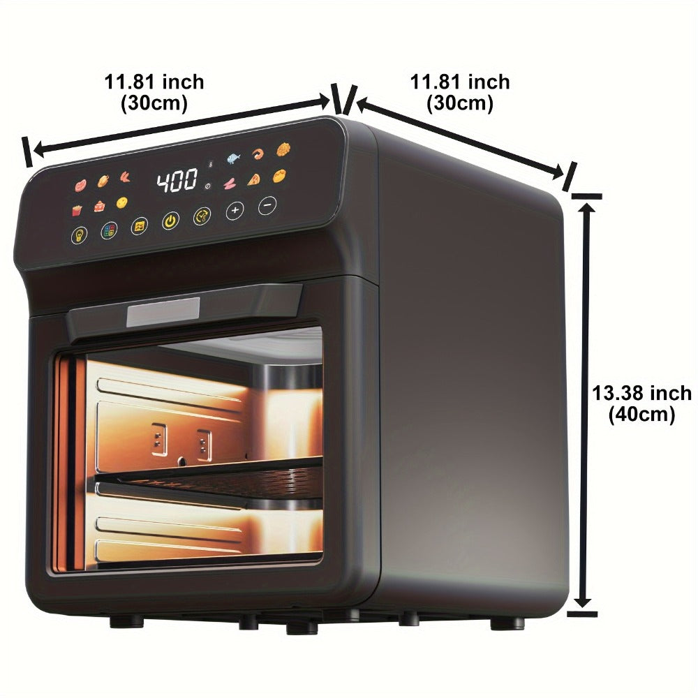 Air Fryer Convection Oven 12QT ¨C 12-in-1 Multi-Function, Touchscreen, Visible Window, Oil-Free Non-Stick Basket, One-Touch Operation, Baking, Roasting, Dehydrating & Fast Cooking
