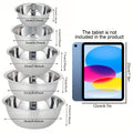 Stainless Steel Mixing Bowl Set 5-Pack with Measurement Markings for Kitchen Cooking Baking Salad Vegetable Washing Fruit Serving & Meal Prep ¨C Stackable Nesting Bowls