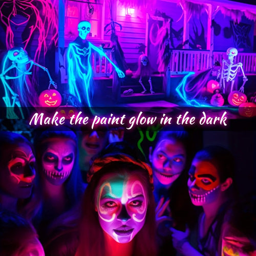 Black Light Bulbs 6 Pack A19 E26 LED UV Bulbs 9W 60W Equivalent 390-400nm UVA Glow in the Dark for Party Neon Poster Body Art Halloween Indoor Use 120V Shatterproof