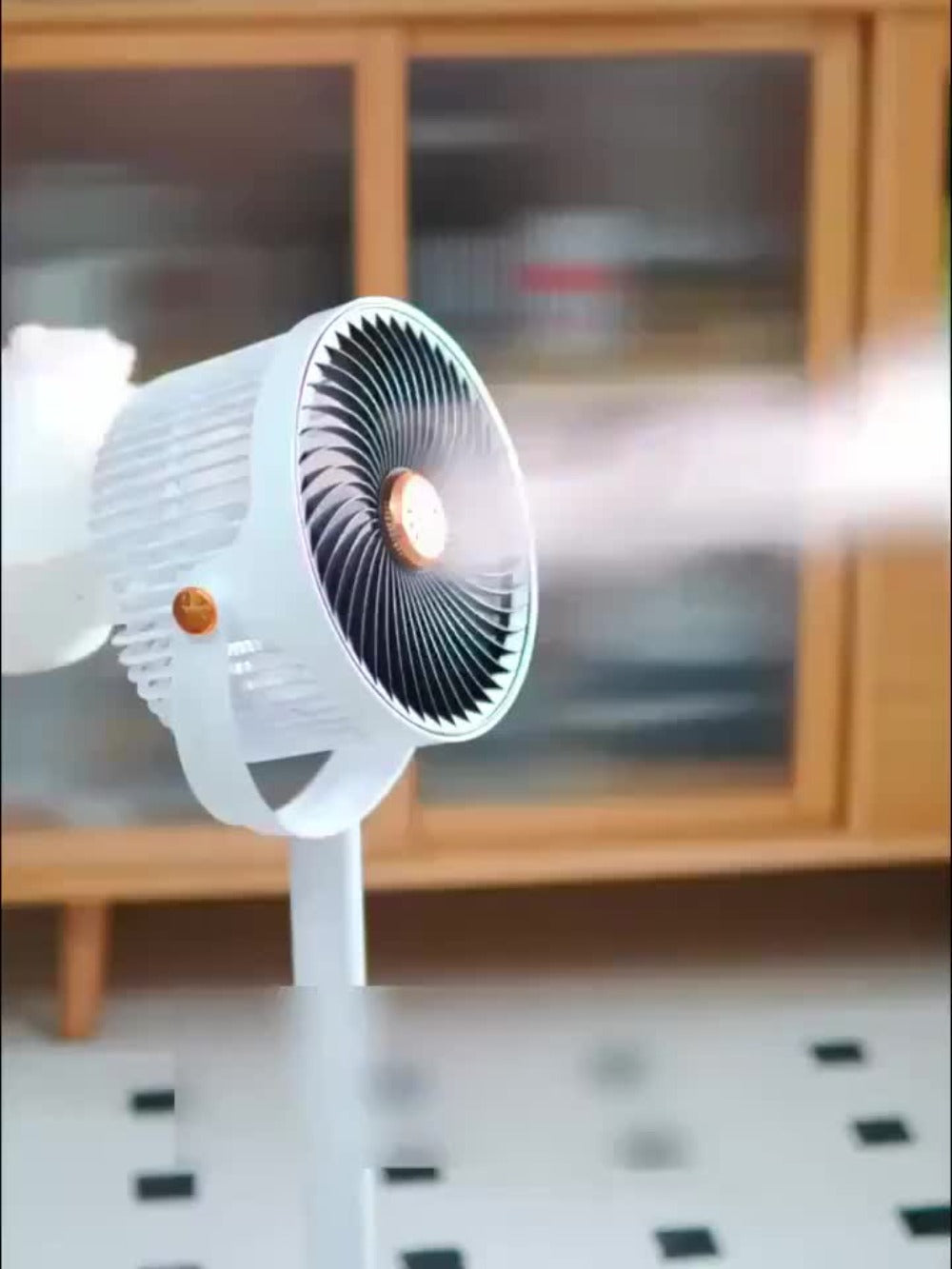 RV Fan 5-in-1 USB Rechargeable 4000mAh Battery 5-Speed Type-C Charging Port Portable Room Fan for Indoor Outdoor Camping Bedroom Desktop Ventilation