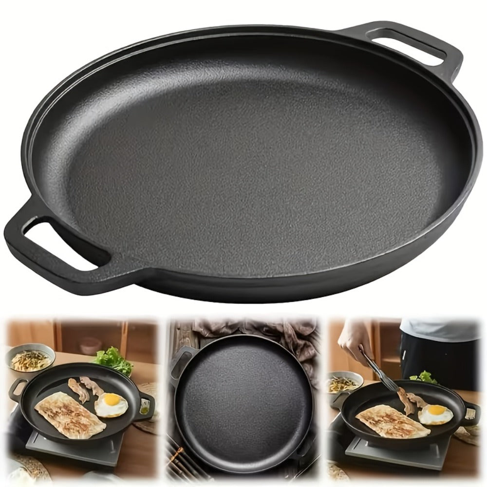 Pre-Seasoned Cast Iron Skillet Set 2 & 3 Piece ¨C Non-Stick Durable Even-Heating Pan for Pizza, BBQ & Pancakes | Oven, Stovetop, Grill & Campfire Safe Versatile Home & Outdoor Cooking Cookware
