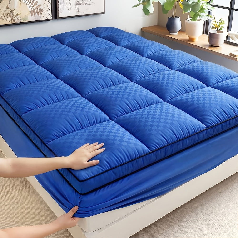 Quilted Mattress Pad Soft Mattress Protector | Machine Washable 500GSM 100% Polyester Deep Pocket 8-12 Inch Fitted Bed Cover Twin Full Queen King California King 4 Colors