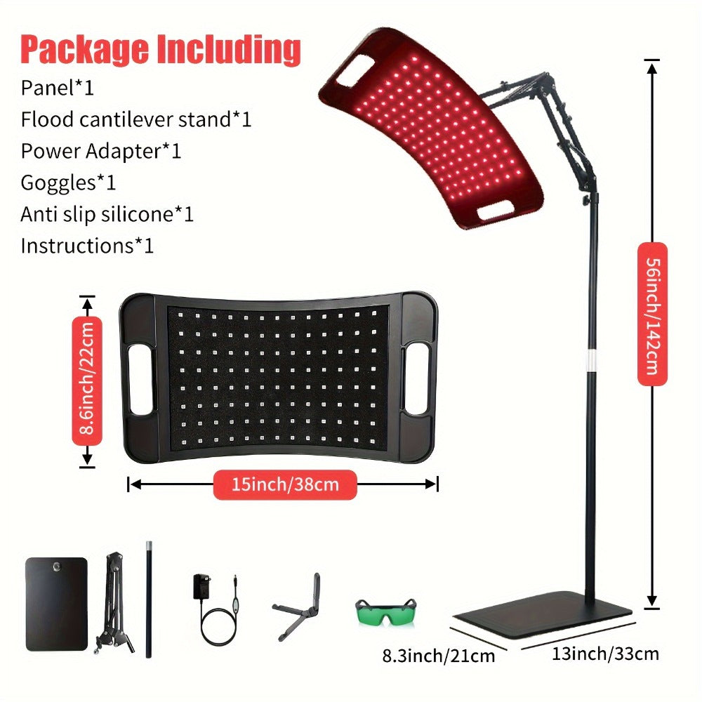 Red Light Therapy for Face & Body ¨C 660nm Red Light & 850nm Infrared LED Lamp with Stand, Skin Rejuvenation, Anti-Aging & Pain Relief Device, Self-Care Gift for Women & Men, Birthday & Holiday Gift