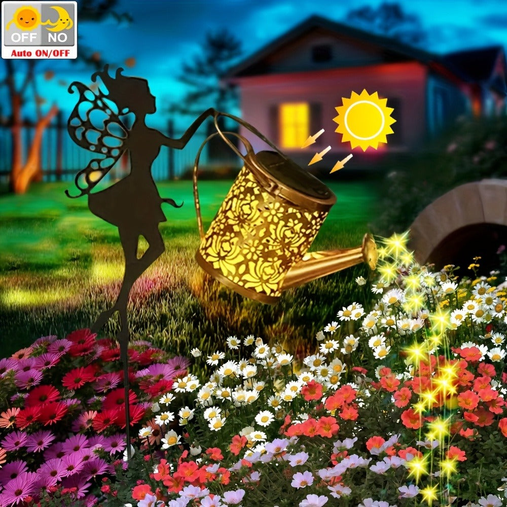Solar Watering Can Fairy Light 36 LED Waterfall String Lights IP65 Waterproof Outdoor Garden Stake Lamp Patio Yard Decor Halloween Christmas