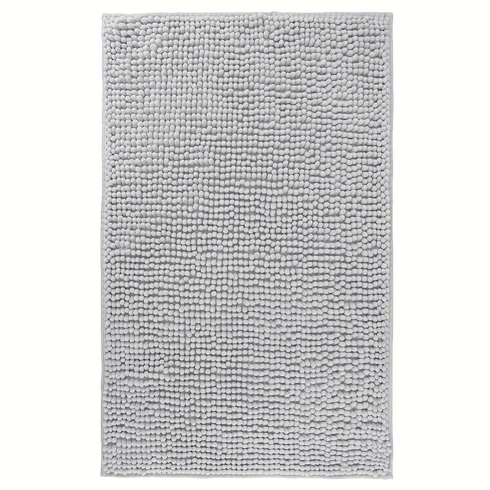Chenille Bath Rug Extra Thick Soft Absorbent Non-Slip Bathroom Mat Machine Washable, Multiple Sizes & Colors