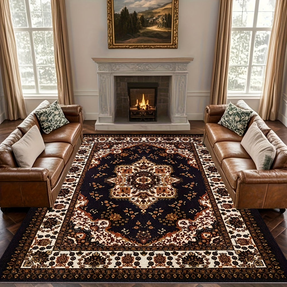 Large Area Rug for Living Room Bedroom ¨C Soft Fluffy Persian Bohemian Style Floor Mat, Anti-Slip Backing, Machine Washable, Vintage Carpet for Modern & Traditional Decor, Multiple Sizes