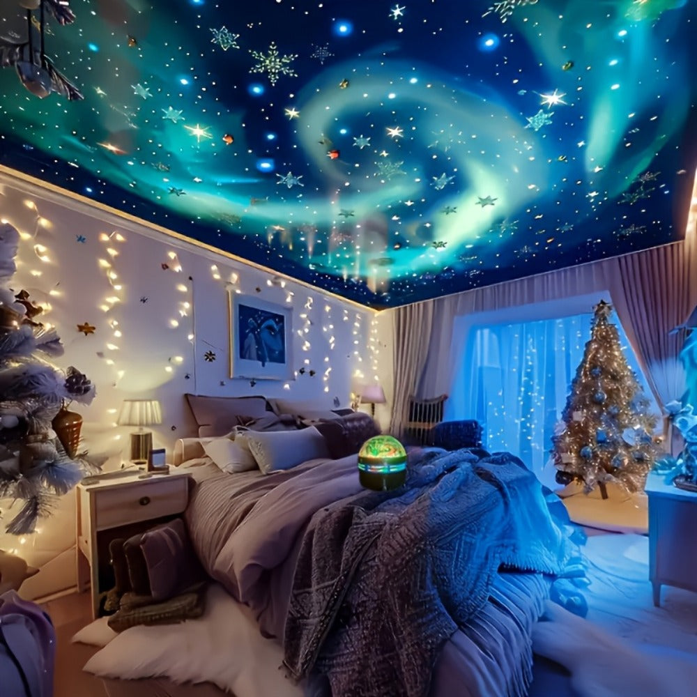 Aurora Borealis Star Projector with Remote ¨C 7 Lighting Effects Galaxy LED Night Light for Bedroom, Camping, Wedding, Party, Halloween & Christmas Decoration