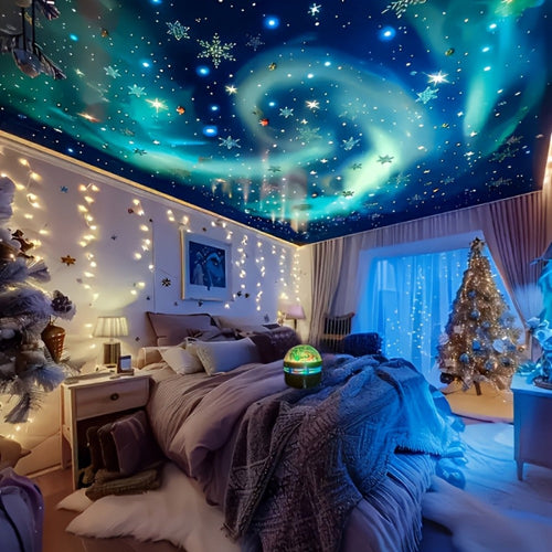 Aurora Borealis Star Projector with Remote ¨C 7 Lighting Effects Galaxy LED Night Light for Bedroom, Camping, Wedding, Party, Halloween & Christmas Decoration