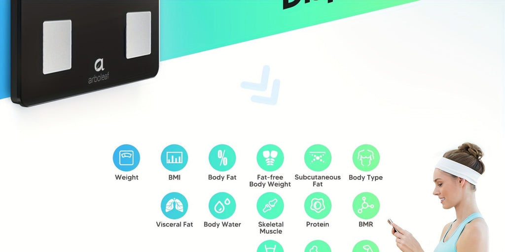 Smart Body Scale 14-in-1 ¨C Body Fat Scale with BMI, Muscle Mass & 14 Health Metrics, Wireless Bluetooth App Sync, Auto Recognition, 500 lb Capacity, HD LED Display for Home & Gym Use