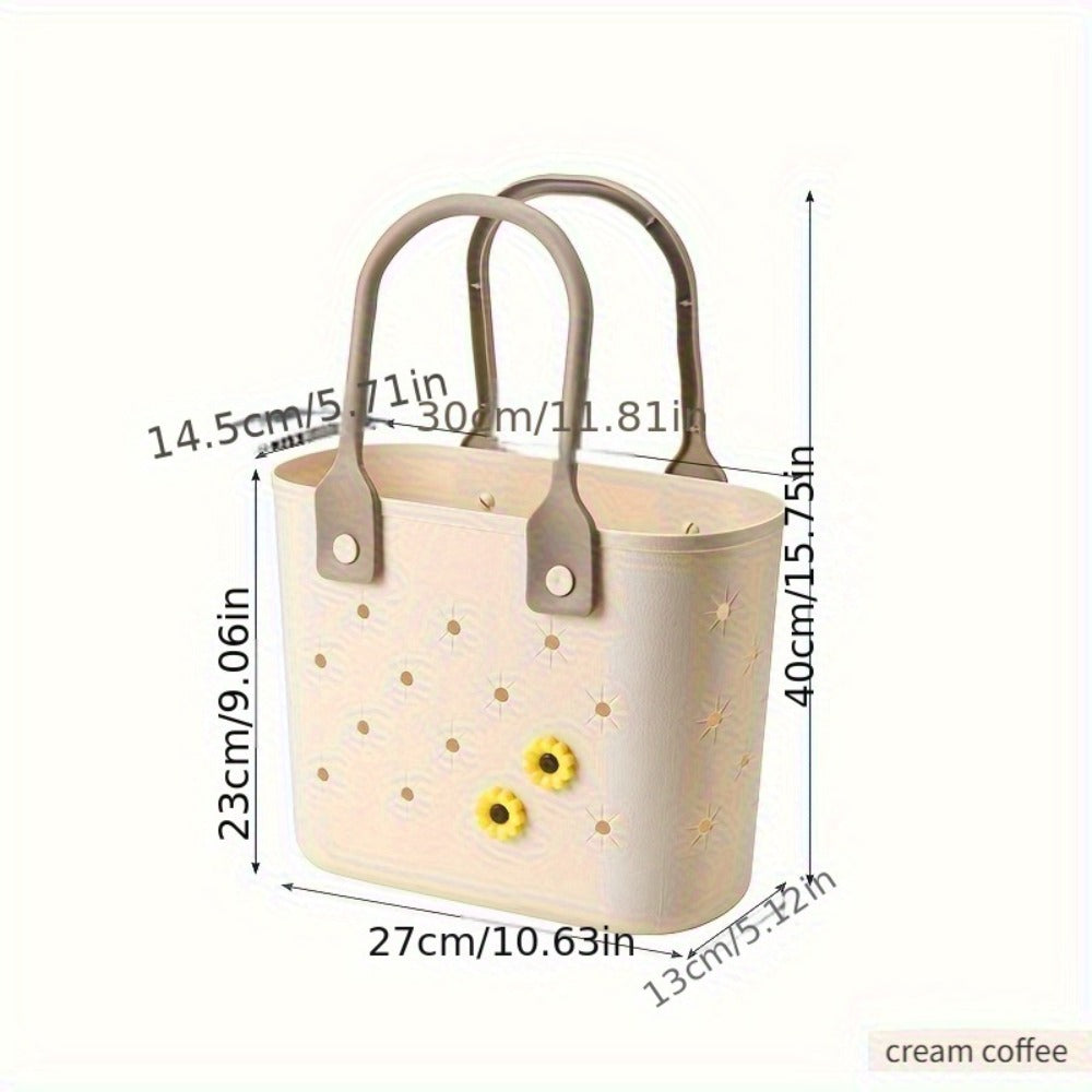 Shower Caddy Basket with Handles - Large Mesh Waterproof Bath Organizer Drainable Sand Water Resistant for Beach Bathroom Dorm College Toiletries Storage Portable Travel Caddy Tote Bag