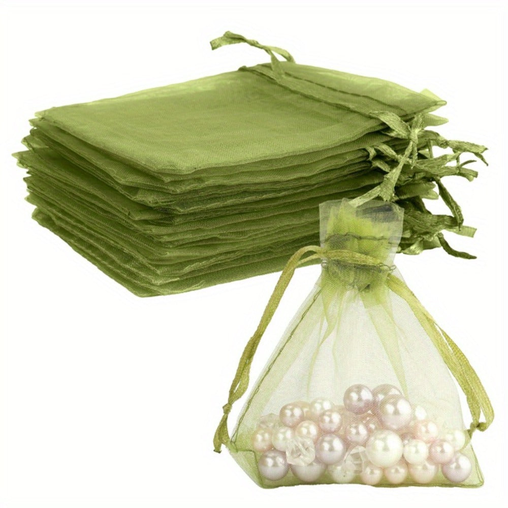 Organza Gift Bags 200pcs Drawstring Mesh Party Favor Bags Jewelry Pouches Wedding Christmas Candy Bags