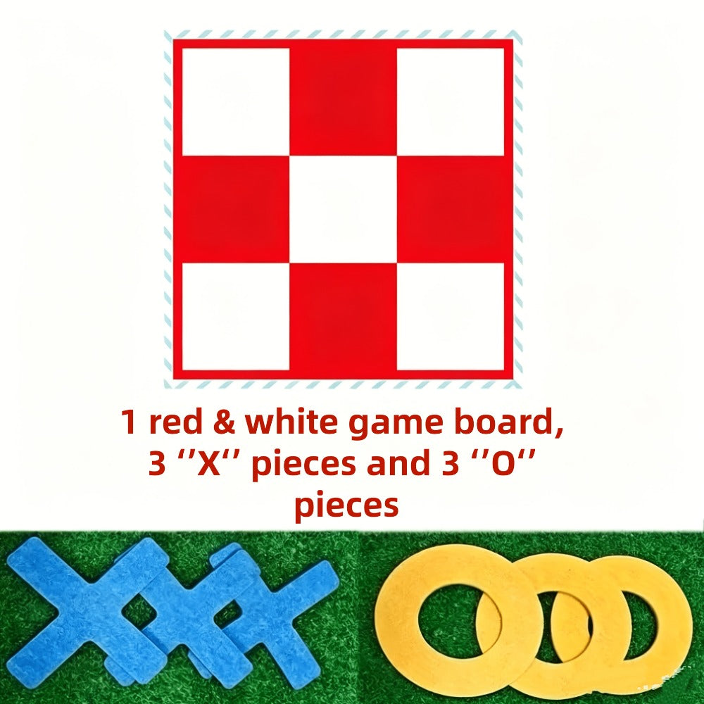 Large Outdoor Chess Board Game Set ¨C Giant Checkerboard with Chess Pieces & Storage Bag, Multiplayer Team Game for Indoor Outdoor Camping, Family Backyard Fun, Holiday Party Game, Red & Blue
