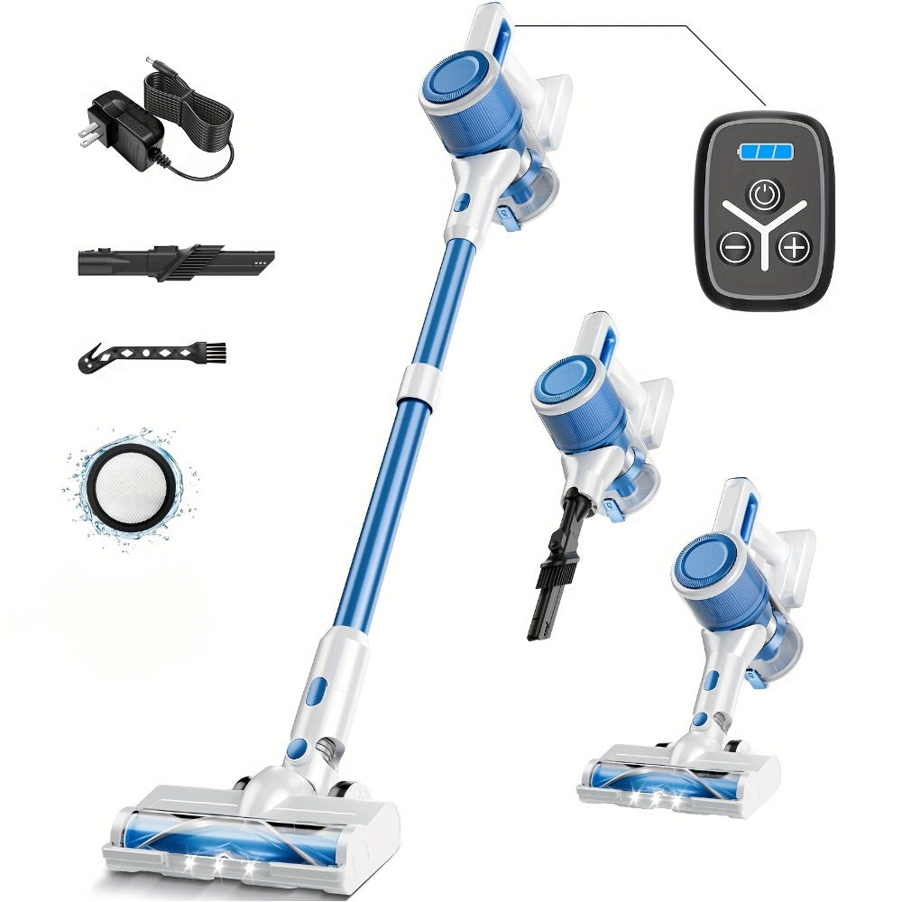 Stick Vacuum Cleaner 70Kpa MAX Suction Cordless & Corded 8-in-1 Handheld Vacuum for Hard Floors, Carpets & Pet Hair - Lightweight with Detachable Battery, LED Display, Up to 45 Min Runtime, Multiple Colors