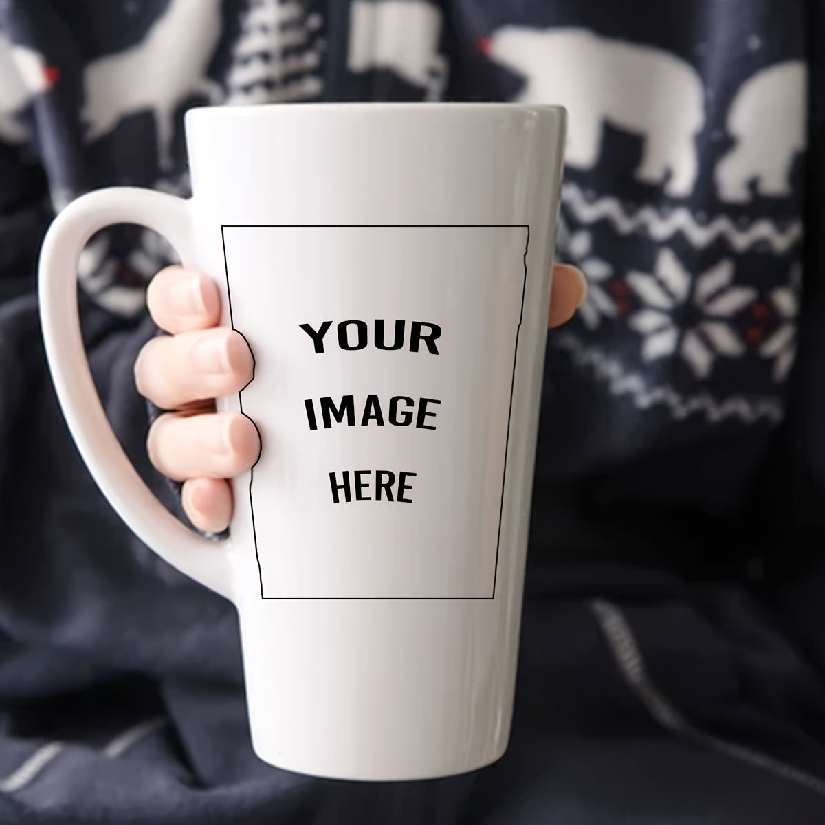 Custom Photo Mug 17 Oz ¨C Personalized Ceramic Coffee Mug with Name, Photo & Logo Print ¨C Color Changing Option ¨C Unique Birthday & Holiday Gift for Elderly, Pet Lovers & Coffee Fans