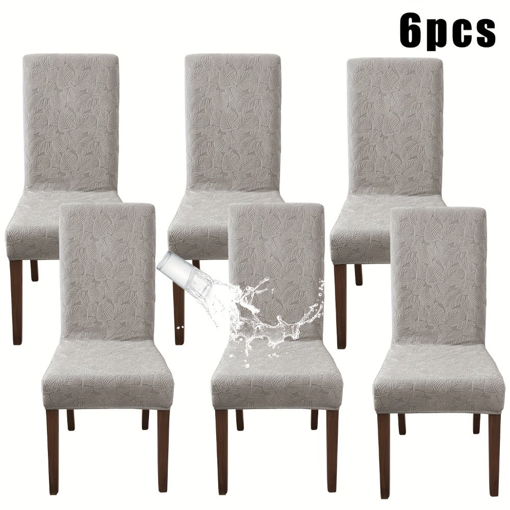 Stretch Dining Chair Covers Set of 4/6 - Plant Print Slipcovers for Dining Room Kitchen Chairs, Elastic Parsons Chair Protector, Home Decor
