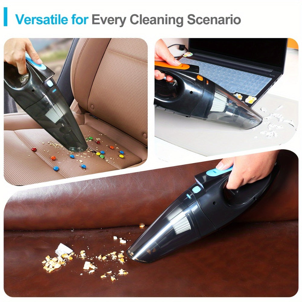 Handheld Vacuum Cleaner 9000Pa Cordless ¨C 4000mAh Battery, Low Noise, 5 Attachments for Car Interior, Home & Pet Hair Cleaning, Cute Pink Girly Gift for Women