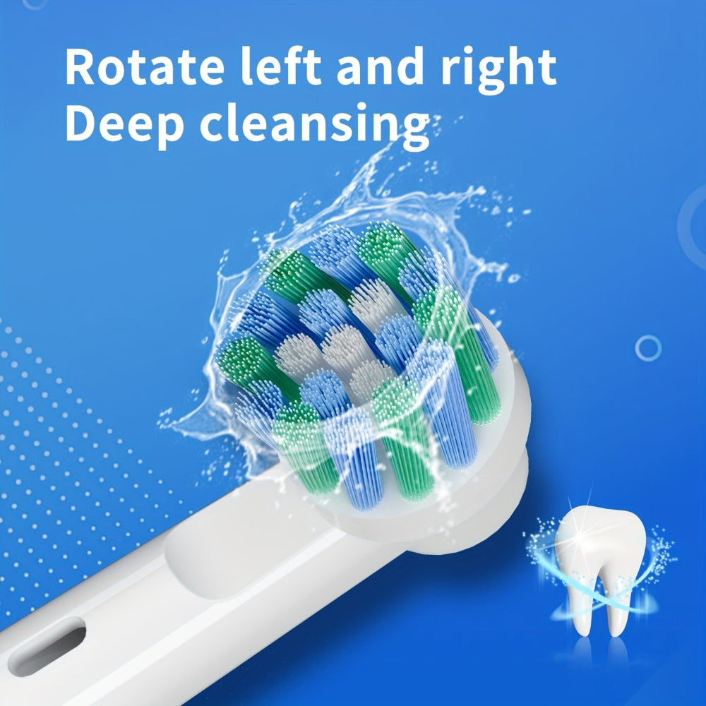 Rotating Electric Toothbrush with 8 Replacement Heads ¨C Wireless Induction Charging, 3 Cleaning Modes, IPX7 Waterproof, Oral Care Gift for Family, Friends & Parents ¨C Blue, Purple, Black