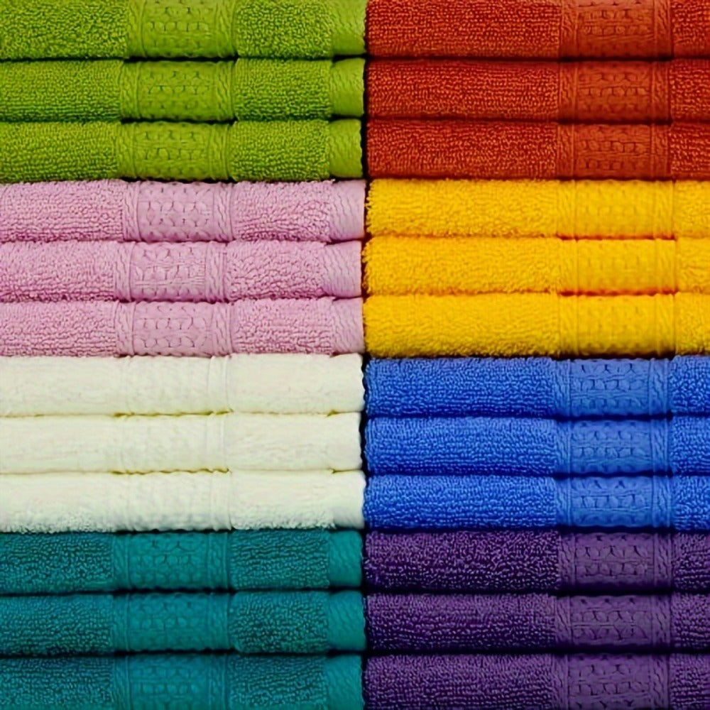 24pcs Washcloths Set ¨C Soft Cotton Face & Body Bath Towels, Mixed Colors, 13x13 Inch, Hotel & Travel