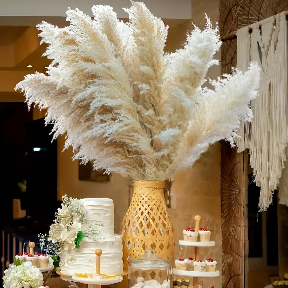 Natural Pampas Grass Decor 40 Inch Tall Dried Pampas Grass Stems for Vase Wedding Boho Farmhouse Home Decor Living Room Floor Arrangement