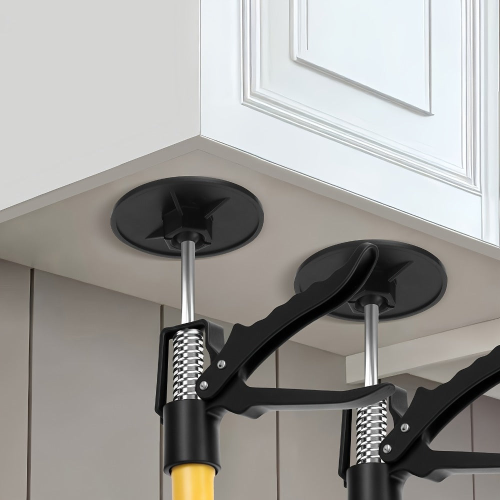 Telescopic Support Rods 2-Pack Third Hand Support System ¨C 11.8¨C45.3 Inch Adjustable Steel Props, 88 lb Load Capacity, Thickened Base, for Drywall, Cabinet, Panel & Ceiling Installation