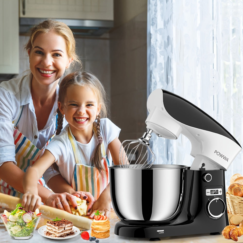 Stand Mixer 6.5 Qt Electric Kitchen Mixer 10-Speed Dough Mixer with Whisk Beater Dough Hook Dishwasher Safe Tilt-Head Food Mixer for Baking Bread Cake Cookie