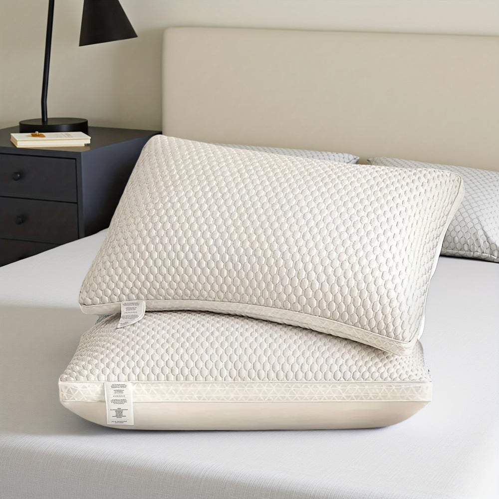 Cooling Bed Pillows 2-Pack ¨C Neck Support for Side, Back & Stomach Sleepers | Machine Washable | Soft Polyester Fill | Perfect for Bed, Sofa & Dorm