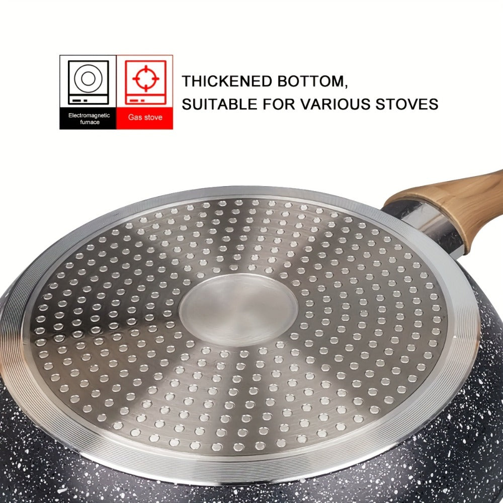 Non-Stick Frying Pan Set 3-Piece 7 9.5 11 Inch ¨C Dishwasher Safe Skillet Set with Insulated Handle | Induction Compatible Home Kitchen Pans in Beige Grey & Black | Durable Even-Heating Cookware