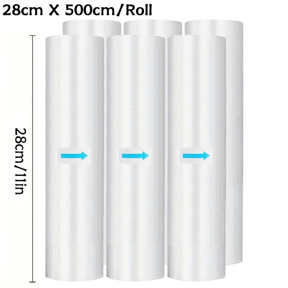 Vacuum Sealer Bags Rolls BPA-Free Diamond Textured Food Saver Bags for Vacuum Sealer Machine - Commercial Grade Vacuum Storage Bags for Food Preservation, Kitchen & Restaurant Use, 6-Pack Combo