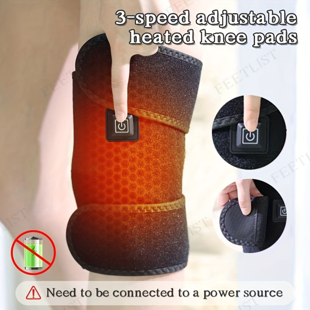 Knee Massager with Heat ¨C 3-Level Heating Pad for Knee Pain Relief, Joint & Muscle Warmth, Anti-Slip Breathable Knee Brace for Men & Women