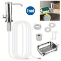 Kitchen Soap Dispenser Set with Sponge Holder & 39¡± Extension Tube, 360¡ã Rotating Pump, No-Drill DIY Install for Kitchen Sink Bathroom Counter & Laundry Room, Fits 24-40mm Countertop Holes