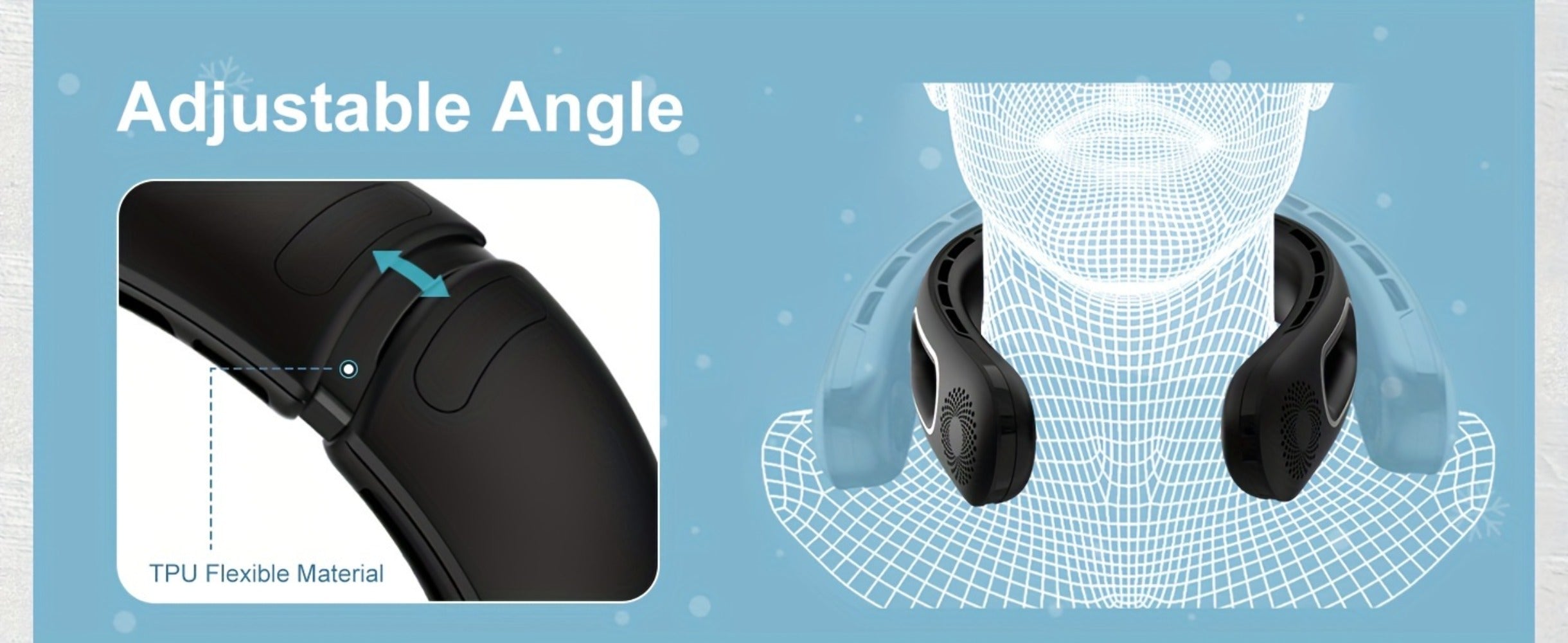 Neck Fan Portable Bladeless 360¡ã Cooling, 16-Hour Battery Life, 4 Speed Settings, USB Rechargeable Hands-Free Wearable Personal Fan for Women and Men, Travel, Office, Outdoor, Camping and Stocking Stuffer