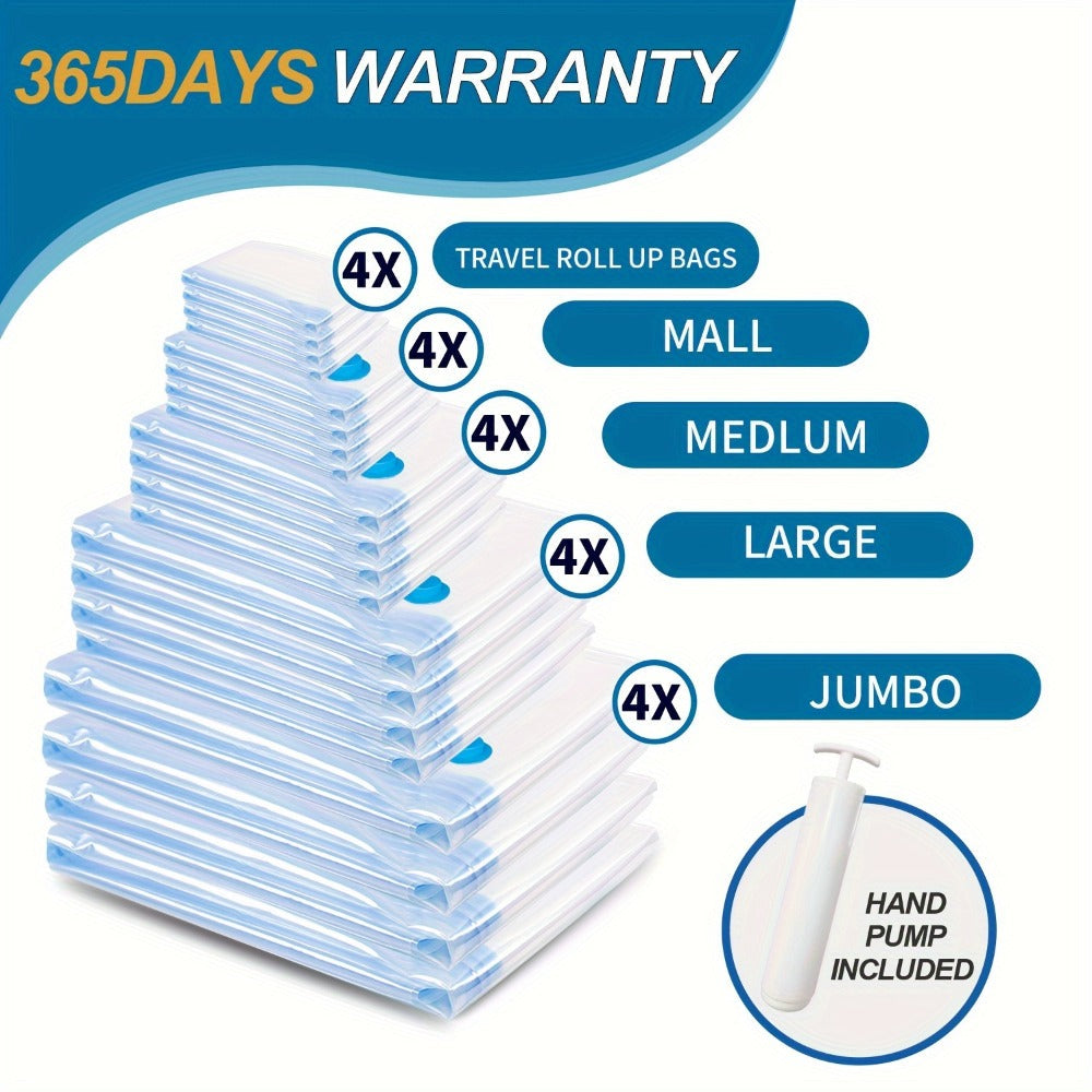Vacuum Storage Bags Space Saver Bags for Clothes Comforters Bedding Travel Luggage ¨C Extra Thick Jumbo Seal Bags 4pcs 8pcs 10pcs 12pcs 20pcs 30pcs