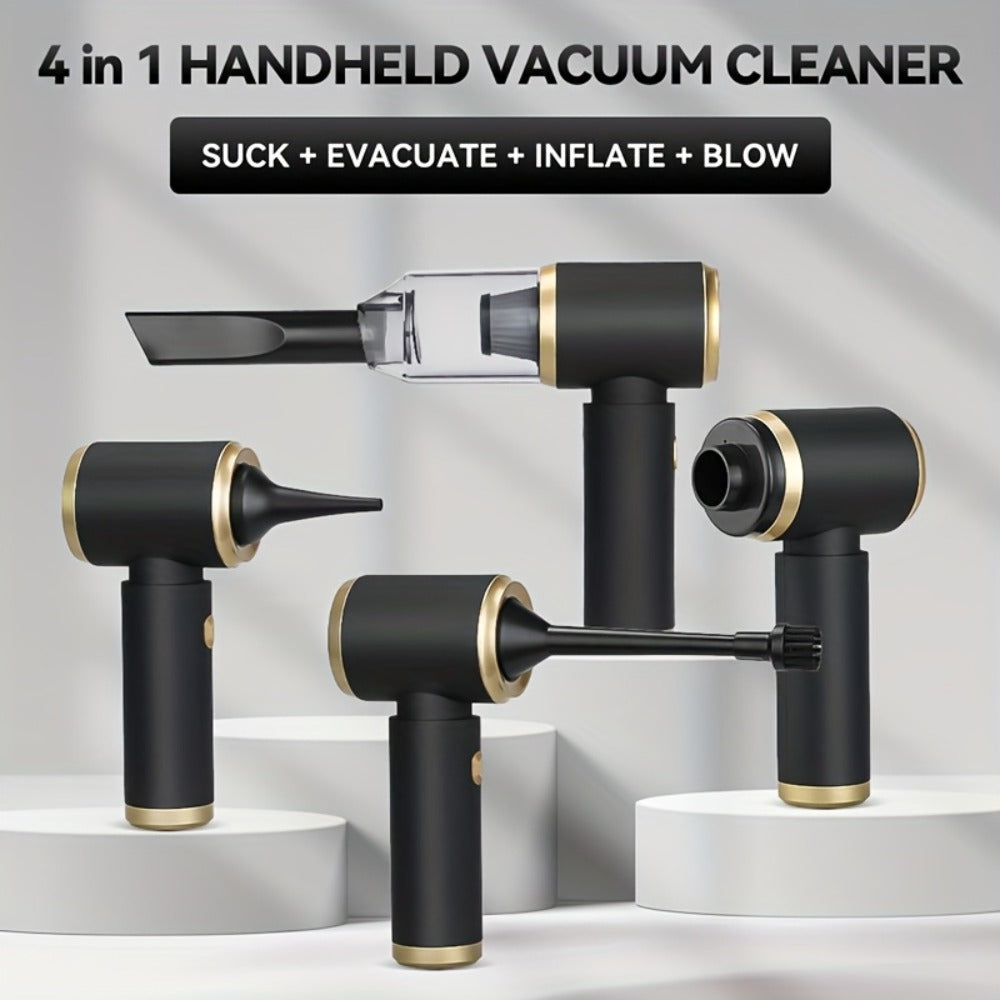 2-in-1 Handheld Vacuum Blower USB Rechargeable Cordless Mini Vacuum Cleaner Blow Suction Mode with Filter Dust Cup for Home Car Office Keyboard Lightweight