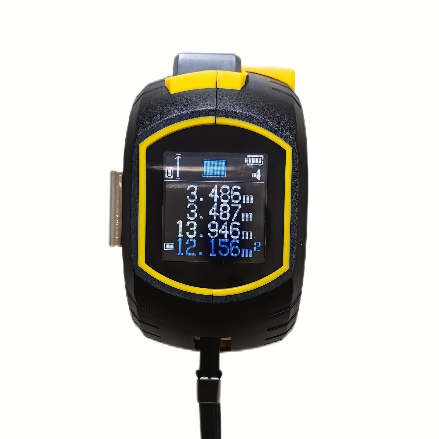 3-in-1 Laser Tape Measure Digital Laser Rangefinder Steel Tape Measure Cross Laser Level High Precision Color Screen Voice Broadcast for Construction Home DIY Measurement