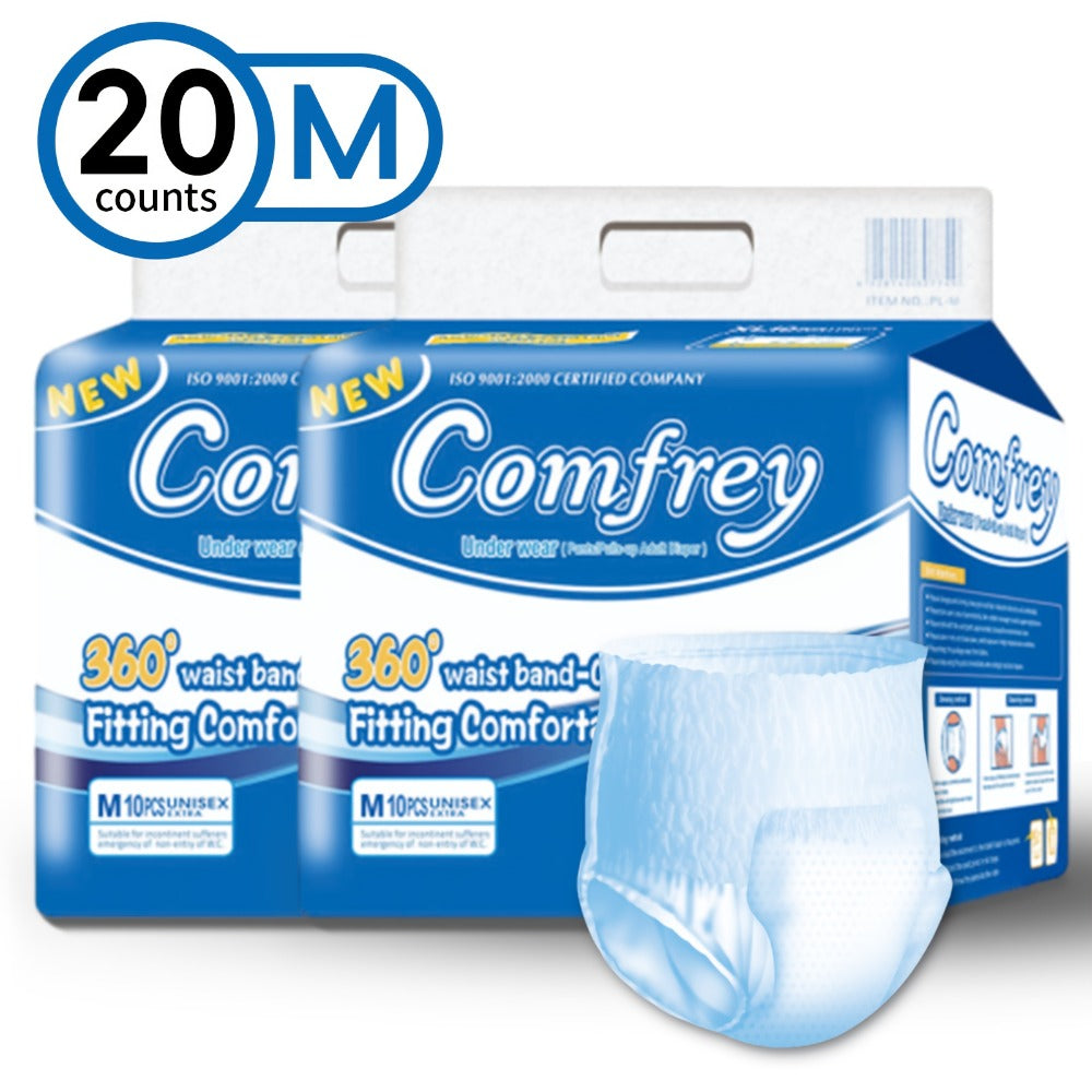 Adult Incontinence Underwear Disposable Pull Ups for Women & Men - Overnight Bladder Control Briefs, Maximum Absorbency, Slip-On Protection | M/L/XL/2XL