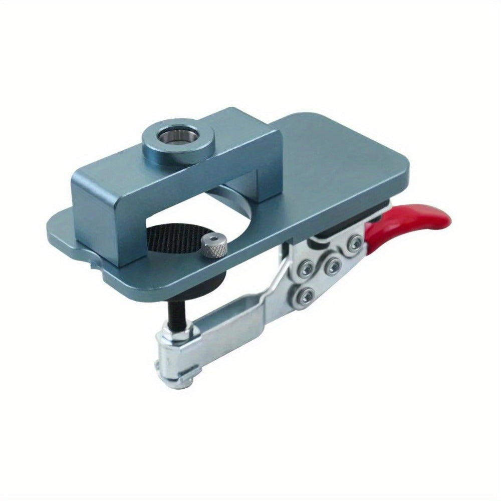 35mm Hinge Drilling Jig Kit Aluminum Alloy Cabinet Door Hinge Hole Opener Template Puncher Locator for Woodworking Door Cabinet Wardrobe Hinge Installation 15-25mm Boards