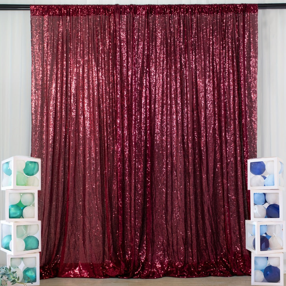Sequin Backdrop Curtain for Party Wedding - 4x8ft Shimmering Glitter Curtain for Birthday Photo Booth Stage Decoration, Easy Hang, Multi-Color