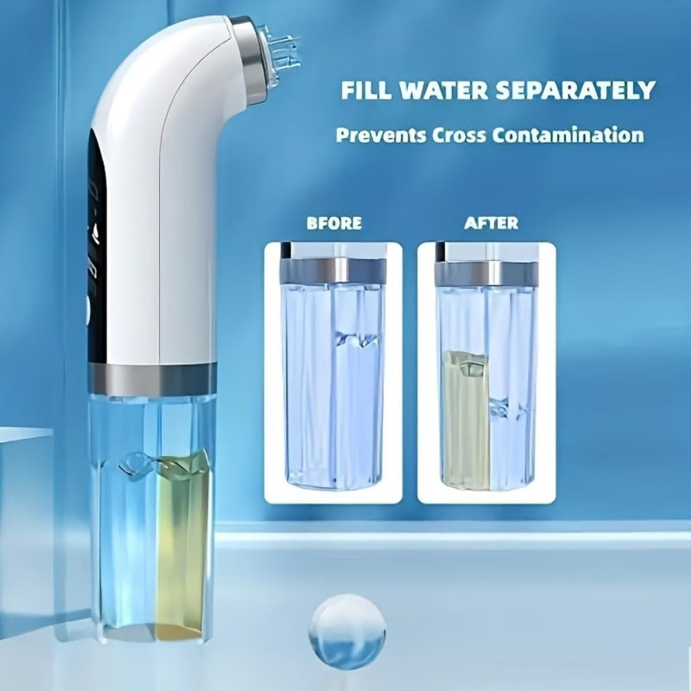 Pore Vacuum Blackhead Remover ¨C 6 Interchangeable Heads & 3 Suction Levels, USB Rechargeable Electric Pore Cleaner, Visible Deep Cleansing Facial Extractor for Men & Women, All Skin Types