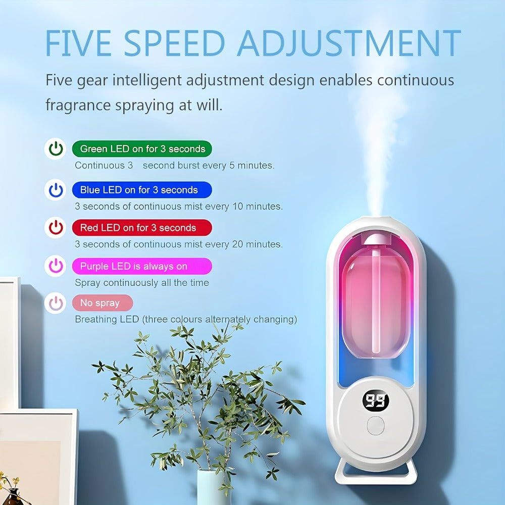 Aromatherapy Diffuser with Essential Oils 2-in-1 Humidifier - Hotel Scent Home Fragrance Machine with Natural French Essential Oils, Ultrasonic Spray, LED Ambient Light, Whole House Air Freshener for Bedroom, Living Room, Office