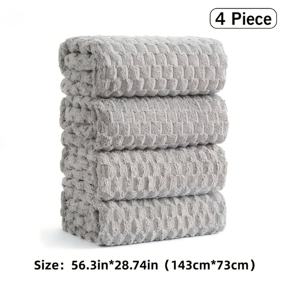 Microfiber Bath Towel Set Ultra-Soft Quick-Dry Skin-Friendly 4-Piece & 8-Piece Sets with Hair Drying Cap Multi-Color Options Luxury Spa Quality for Home Family Gifting