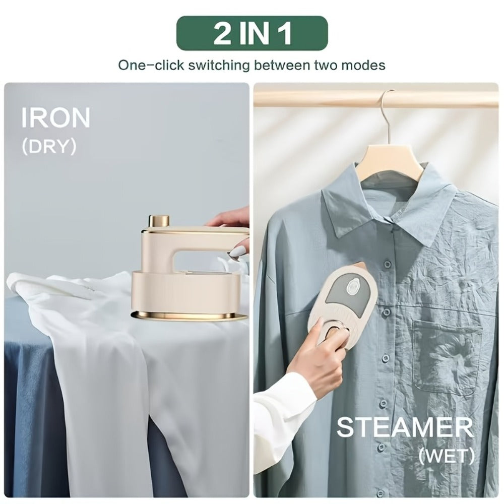 Handheld Clothes Steamer Mini Portable Folding Garment Steamer 180 Degree Rotating Fast Heating Wrinkle Remover for Travel College Dorm Apartment Home Office Back to School