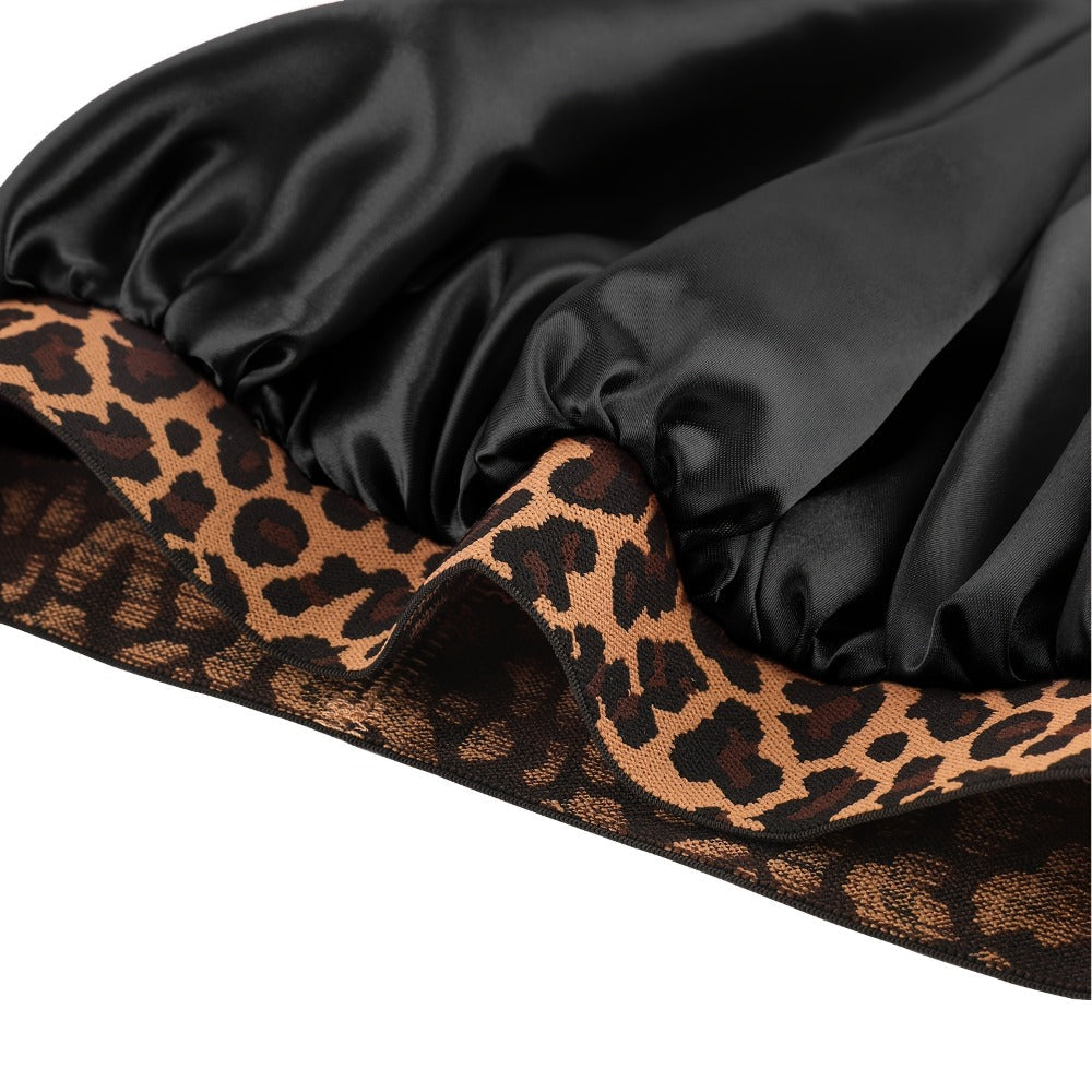 Leopard Print Pillow Covers Set of 4 with Sleep Mask and Headband Machine Washable Polyester Woven Fabric Travel Bedroom Decorative Pillowcase