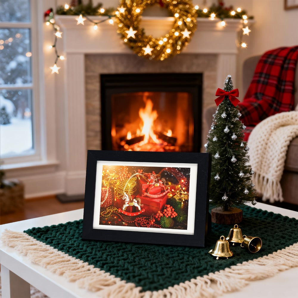 Picture Frames Set of 12/24 Black Multi Photo Frames Collage for Wall and Tabletop Display, 4x6 5x7 8x10 Inch Photo Board for Home School Office Halloween Christmas Decor