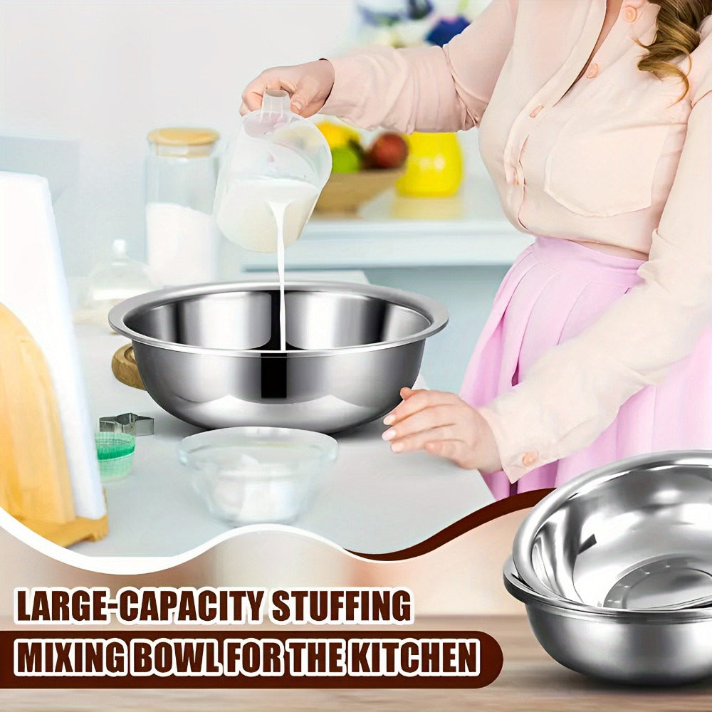 Stainless Steel Mixing Bowl Large 15.74 Inch Heavy Duty 304 Commercial Kitchen Bowl Rustproof Dishwashing Tub for Baking Cooking Pasta Prep