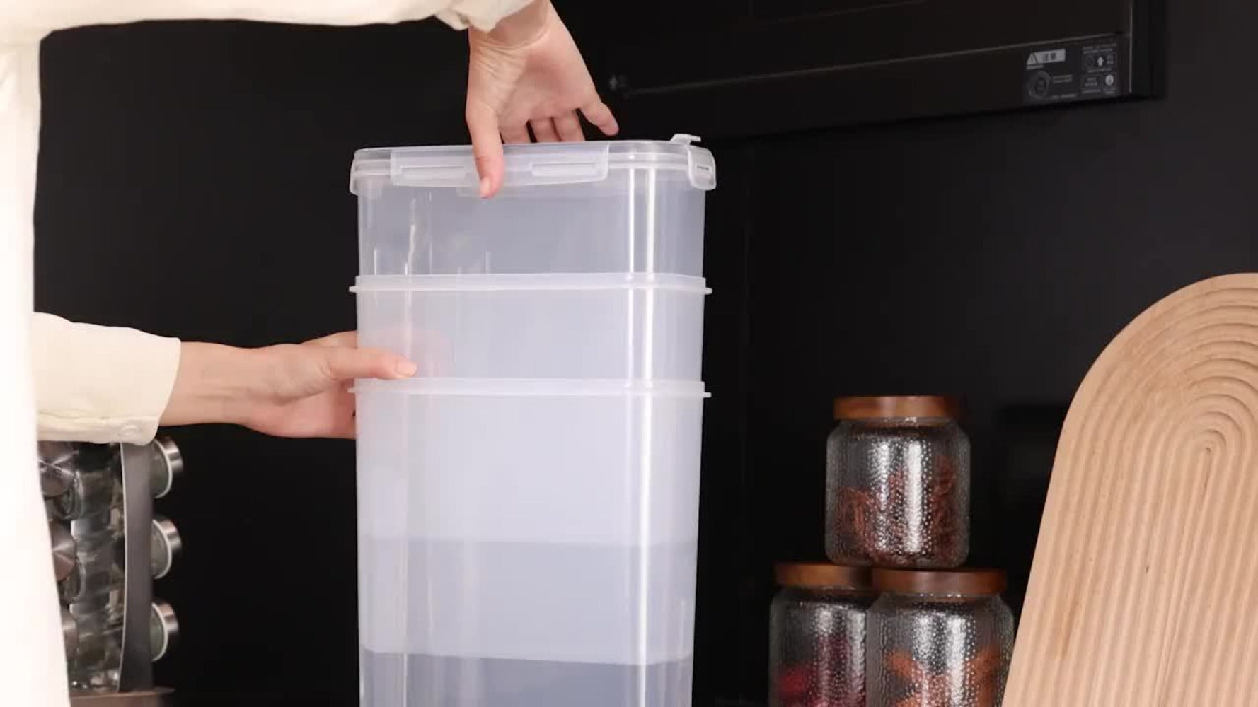 Airtight Food Storage Containers 4 Pack Extra Large 4L/135oz - BPA-Free Plastic Cereal Canisters with Pour Spout for Pantry Organization, Grain, Nuts, Flour & Rice Storage, Includes Labels & Marker