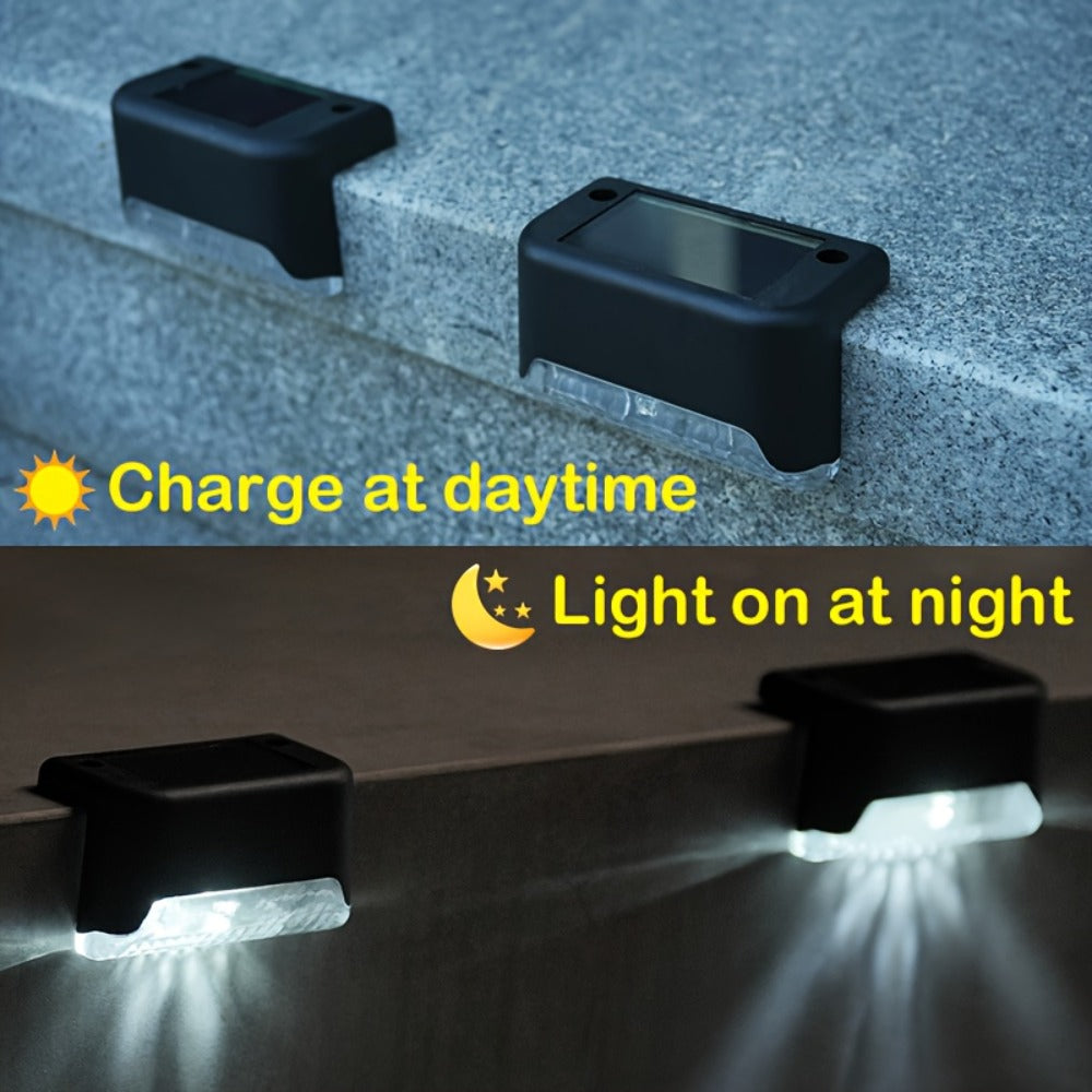 Solar Step Lights Outdoor Waterproof LED Stair Lights Solar Powered IP44 for Stairs Steps Fence Deck Railing Terrace Garden Backyard Pathway White Light 32 Pack