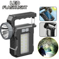 Solar Flashlight USB Rechargeable Ultra-Bright LED | 4 Lighting Modes Portable Solar Torch with Battery Indicator | Camping Hiking Emergency Night Fishing Outdoor Gift