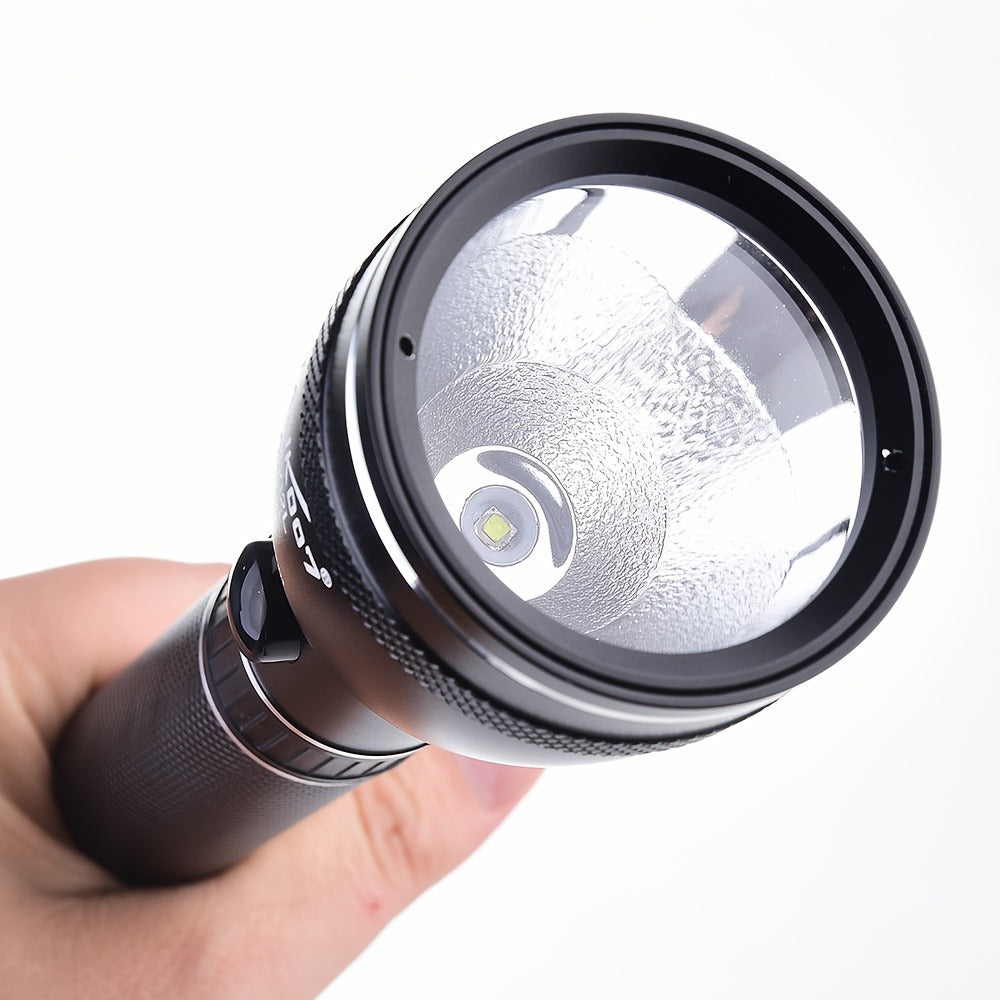 Rechargeable Flashlight 4000mAh Long Battery Life | High-Capacity Built-In Battery Outdoor Torch | Patrol Adventure Car Repair Emergency Camping Hiking Work Light
