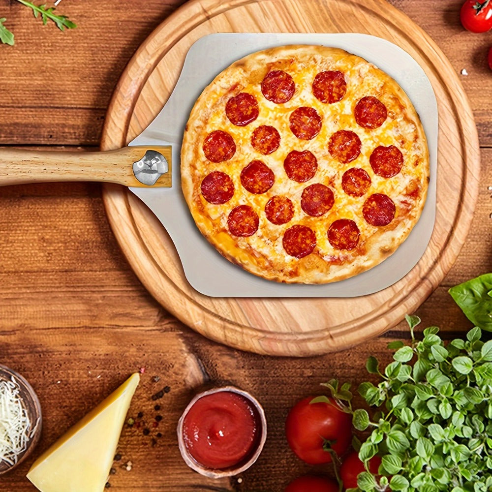 Pizza Making Set with Pizza Peel, Nonstick Pizza Pan, Perforated Pan, Pizza Cutter, Oven Mitts, Pie Server & Basting Brush, Complete Pizza Tools Kit for Oven & Grill, 7-Piece or 8-Piece